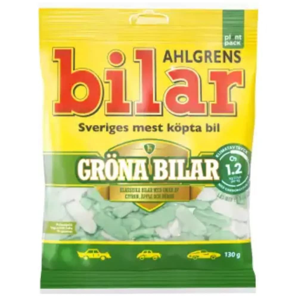 14x100g Ahlgrens Grona Bilar candy bags