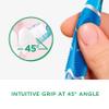 GUM PRO Soft Manual Toothbrush | Tapered bristles | Non-Slip Ergonomic Handle | Compact Head | 1 Piece | 4 x 1 Pieces (with 1 Bonus Sample) view 3