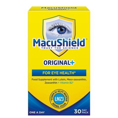 MacuShield Original Plus Capsules - 30-Day Pack, Eye Health Supplement* with Lutein Zeaxanthin and Meso-Zeaxanthin + Vitamin B2 (Riboflavin) which Helps Maintain Normal Vision