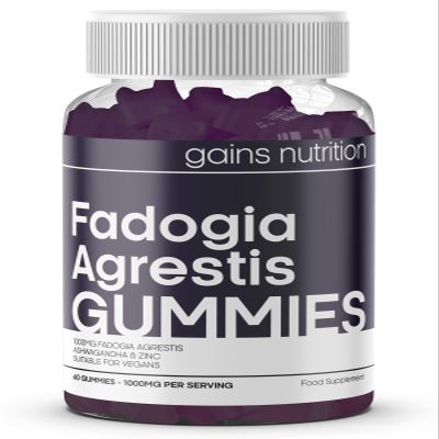 GN Fadogia Agrestis | 60 Fadogia Agrestis Gummies - 1000mg per Serving with with Ashwagandha & Zinc - High Strength Fadogia-Agrestis Extract | Blueberry Flavour, Non-GMO & Suitable for Vegans