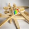 Bamboo Toothbrush, Personalised Eco Toothbrush, Wooden Toothbrush, Engraved Toothbrush, Bamboo Gift (Black Bristles) view 2