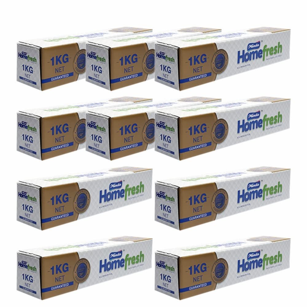 10 Rolls- 64M Aluminium Foil Paper 30cm x 64m, 18 Micron Tin Foil Recyclable Aluminium Sandwich Sheet Wrapping Paper Foil Wrap Food Service Catering Great for Roasting Grilling Baking
