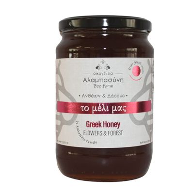 Alabasinis Flower & Forest Honey 950g  Raw, Greek, Unfiltered, 100% Natural