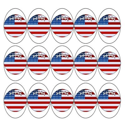 15x American Football Premium Rice Wafer Paper Cup Cake Toppers round fairy D2