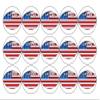 15x American Football Premium Rice Wafer Paper Cup Cake Toppers round fairy D2 view 1