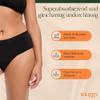 snuggs Period Underwear Classic Period Underwear - Period Briefs for Heavy Bleeding | Thin and Absorbent Menstrual Underwear | Incontinence | Made in EU | Recycled Nylon, black, XL view 2