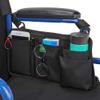Wheelchair Side Bag by HEALUA, Wheelchair Pouch Bag with Cup Holder, Armrest Accessories for Wheelchair, Rollator, Electric Scooter Wheelchairs - Medical Carry Bag (Black) view 1