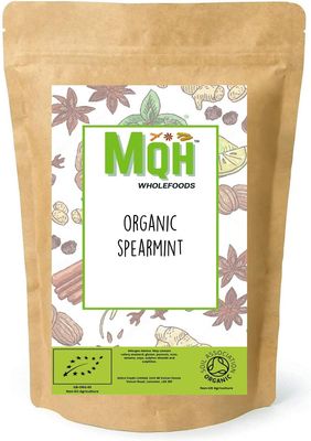 MQH Wholefoods ORGANIC SPEARMINT Herbal Tea Fine Cut Mint Leaves Premium Quality! Soil Association Certified (500g)