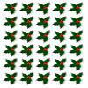 120 X HOLLY & BERRY LEAVES - CHRISTMAS - EDIBLE CUPCAKE CAKE TOPPERS D4 view 1