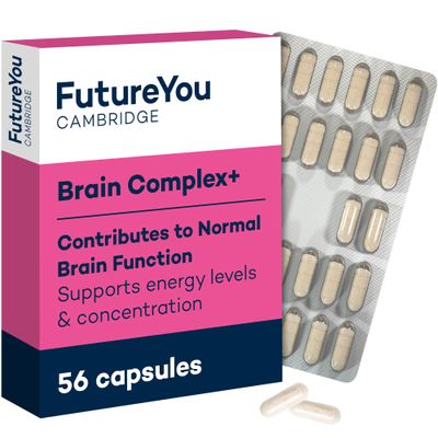 Brain Complex+ Capsules  Brain Supplement with Phosphatidylserine, B Vitamins & Ginkgo Biloba  28 Day Supply  Brain Energy, Health & Cognition Supplements by FutureYou Cambridge