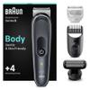Braun Body Groomer Series 5 5370, for Men, Incl. 2 Combs 3mm-11mm Lengths, SkinShield Technology Gentle Use and Clean Shave Attachment, Waterproof, Cordless with 100-min Run Time, Noir, 1.0 Count view 1