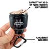 POWER BEAST 2X Protein Powder and Supplement Funnel Keychain, Portable To-Go Container, Portable Protein Powder Container for The Gym Workouts, Fitness, and Travel 2-Pack. view 2