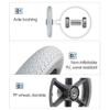 12inch Wheelchair Caster/Wheels Assembly (2), 12 1/2x2 1/4 Solid Tire Wheels with 1/2"12mmBearing, Rear Wheels Replacement for Manual Wheelchair view 3