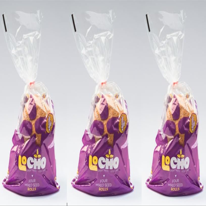 LoCho Seeded Bread Rolls | Box of 3 packs of 4 rolls | Mixed Seed | Low in Sugar | High in Protein | Freezer Friendly