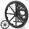 24inch Rear Wheelchair Wheels With Hand Wheel, 241 3/8 Large Solid Rear Wheel Caster Replacement For Manual Wheelchair, Bearing 1/2" (12mm), 2 Pcs view 1