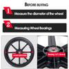 24inch Rear Wheelchair Wheels With Hand Wheel, 241 3/8 Large Solid Rear Wheel Caster Replacement For Manual Wheelchair, Bearing 1/2" (12mm), 2 Pcs view 4