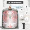 COSTWAY Portable Steam Sauna, 3L Sauna Tent Folding Personal Spa Steam Pot with Chair, 9-Level Adjustable Temperature, Timer and Remote Control, Home Sauna Cabin Bath Box for Therapy Slimming (Grey) view 2