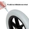 12 1/2x2 1/4 Wheelchair Caster/Wheels Assembly, 12inch Small Solid Rear Wheels Replacement for Wheelchair, 1/2" (12mm) Bearing, 2pcs (Color : Grey, Size : 12 1/2x2 1/4) view 2