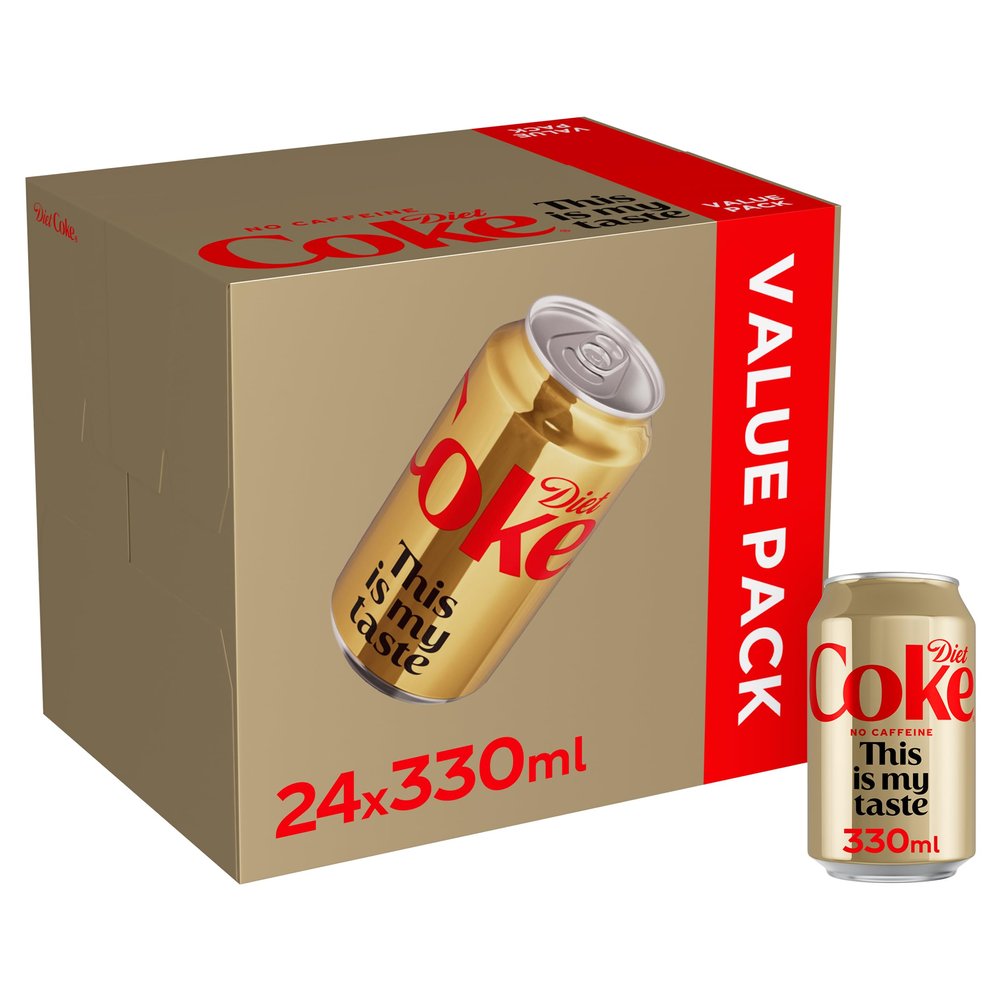 Diet Coke No Caffeine, 24 x 330 ml
