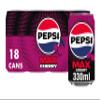 Pepsi Max Cherry, 330ml (Pack of 18) view 1