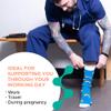 FitLegs - Life Compression Socks - 14-17mmHg for Work, Travel, & Pregnancy DVT Prevention - Unisex, Large, Navy/Aqua view 4