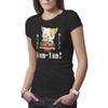Kawaii Neko Ramen Lover Japanese Noodle Anime Women's Black T-Shirt Size XXL view 1