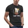 Kawaii Neko Ramen Lover Japanese Noodle Anime Men's Black T-Shirt Size S view 1