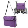 Cyrank Wheelchair Backpack Bag, Wheelchair Bag Wheelchair Storage Bag Mobility Scooter Storage Tote Accessory for Carrying Loose Items and Accessories for Back of Chair(purple) view 1