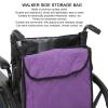 Cyrank Wheelchair Backpack Bag, Wheelchair Bag Wheelchair Storage Bag Mobility Scooter Storage Tote Accessory for Carrying Loose Items and Accessories for Back of Chair(purple) view 2