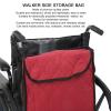 Cyrank Wheelchair Bag, Wheelchair Backpack Bag, Wheelchair Hanging Storage Bag Wheelchair Pouch To Hang on Back, Wheelchair Organizer Storage Bag for Wheelchairs and Walkers(Burgundy) view 2