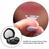 GLEAVI 3 Sets Heart Shaped Contacts Lens Case Mirror Portable Travel Contacts Lens Kit Small Storage Box for Travel view 2