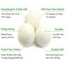 100% organic wool dryer balls reusable 6 XL large laundry balls| natural fabric softener | long life dryer balls view 4