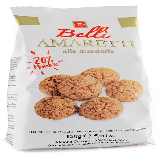 Biscottificio Belli Pasticceria - Crunchy Amaretti Almond 20% (bag) - 2 x 150gr