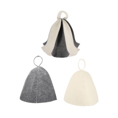 FRCOLOR 3pcs Breathable Sauna Hat for Women Felt Hat Head Protector Stylish Reusable Heat Retention