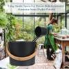 Kisbeibi Aluminum Sauna Bucket and Ladle Set Portable,Sauna Bucket and Long Handle Ladle Cedar,Sauna Steam Water Accessories,Bath Accessories Supplies,Accessories for Sauna Steam Room(Black) view 3