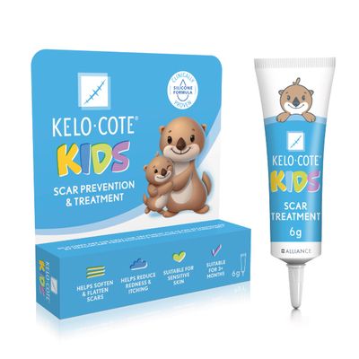 KELO-COTE Kids Silicone Scar Gel 6g  Gentle Scar Treatment for Sensitive Skin - Clinically Proven to Reduce Raised Scars - Ideal for Surgical, Burn & Acne Scars - Old & New Scars