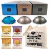 Coffee Pod Variety Pack for Nespresso Vertuo Machine - Fortado, Costa Rica, Arondio - 3 Boxes (30 Pods) Bundled with Border Biscuits and Reusable Tote Bag view 1