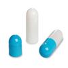 DR T&T gelatine Capsules Capsule size0 Size 0 blue white body top separated (1000) view 1