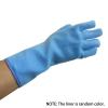 Rubber Gloves, Purple Household Long Sleeve Gloves with Cotton Flock Lining for Cleaning, Dishwashing and Gardening view 2