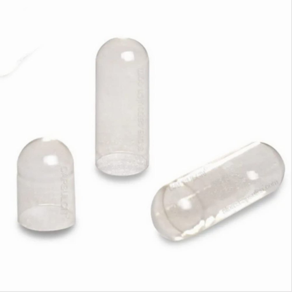 DR T&T Gelatine Capsules Capsule size00 Size 00 Clear Body top Separated (100)