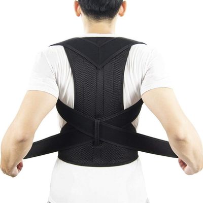 Back Posture Corrector Adult Backrest Shoulder Lumbar Support Health Care Support Corset Back Belt (Size: Medium) Good