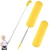 Dusters for Cleaning High Ceiling Fan, Newliton Microfiber Feather Duster with 30'' to 100'' Telescoping Extension Pole, Long Extendable Duster for Home Car Furniture Cobweb, Yellow view 1