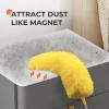 Dusters for Cleaning High Ceiling Fan, Newliton Microfiber Feather Duster with 30'' to 100'' Telescoping Extension Pole, Long Extendable Duster for Home Car Furniture Cobweb, Yellow view 2