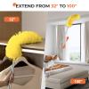 Dusters for Cleaning High Ceiling Fan, Newliton Microfiber Feather Duster with 30'' to 100'' Telescoping Extension Pole, Long Extendable Duster for Home Car Furniture Cobweb, Yellow view 3