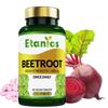 Etanics Beetroot Tablets | High Strength 400mg Vegan Supplement | Rich in Vitamins & Minerals | Nitric Oxide Booster | Blood Pressure Support | Suitable for Vegetarians and Vegans - Made in The UK view 1