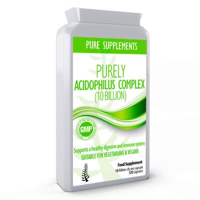 Probiotic Acidophilus Capsules 10 Billion for Women and Men 120 Capsules High CFU Count Targeted strains Time-Released delivery | Vegetarian & Vegan Friendly