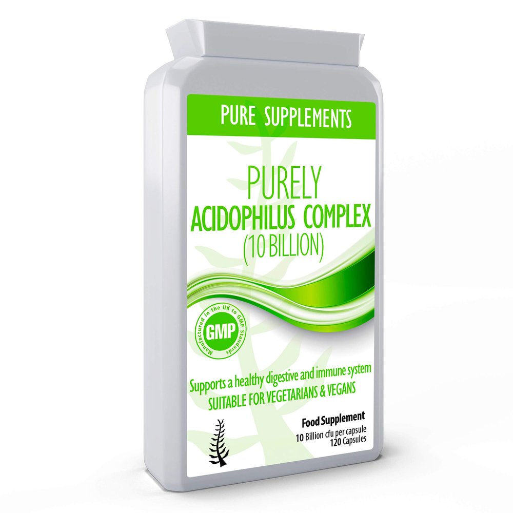 Probiotic Acidophilus Capsules 10 Billion for Women and Men 120 Capsules High CFU Count Targeted strains Time-Released delivery | Vegetarian & Vegan Friendly