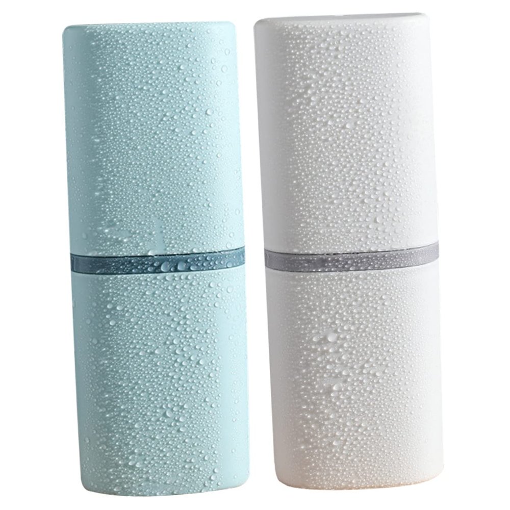 Levemolo 2pcs Portable Toothbrush Cup Toothbrush Case Washing Cup for Travel Storage Case for Home Use and Travel