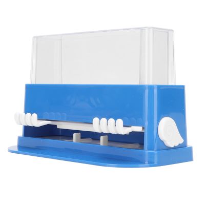 Dental Micro Applicator Dispenser Large Capacity Reusable Safe Dental Cotton Tip Box for Dental Hospital (Blue)