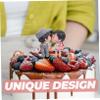 Artibetter 2pcs Status Lover Cartoon Love Art Decoration Forever Craft Design Party Day for Desktop Valentines Adorable Adornment Baking Sculpture Ornaments Couple Figurine Cake Kiss Doll view 3
